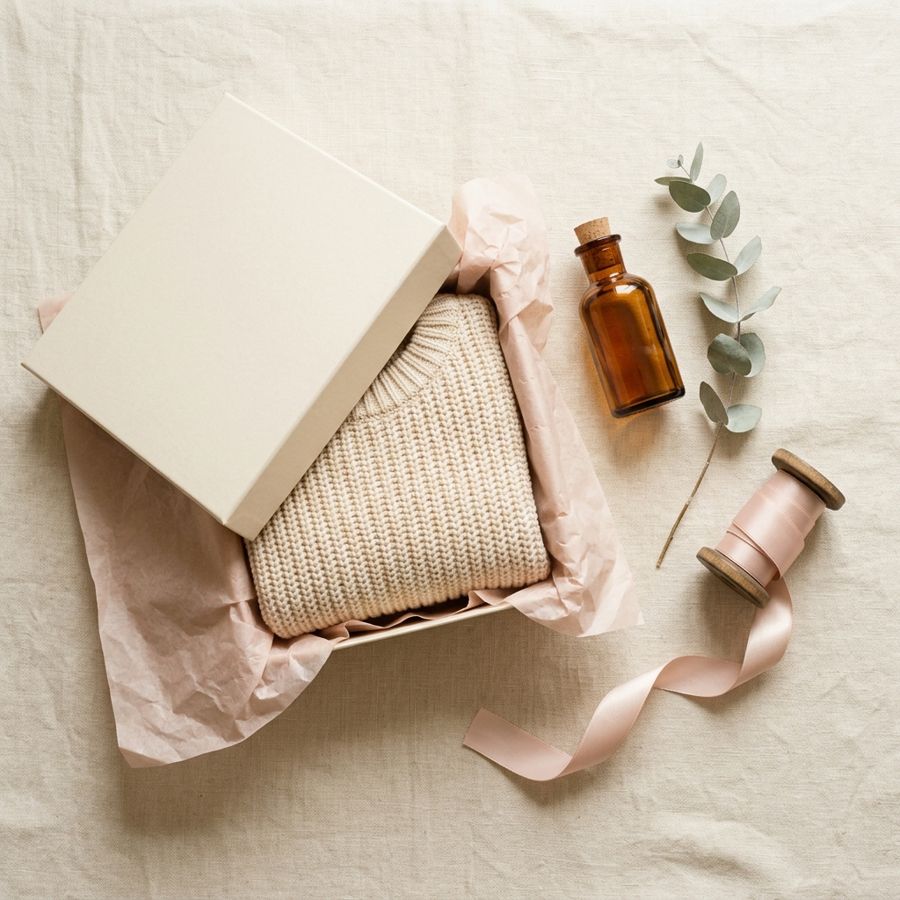Example ecommerce post: a premium product flatlay
